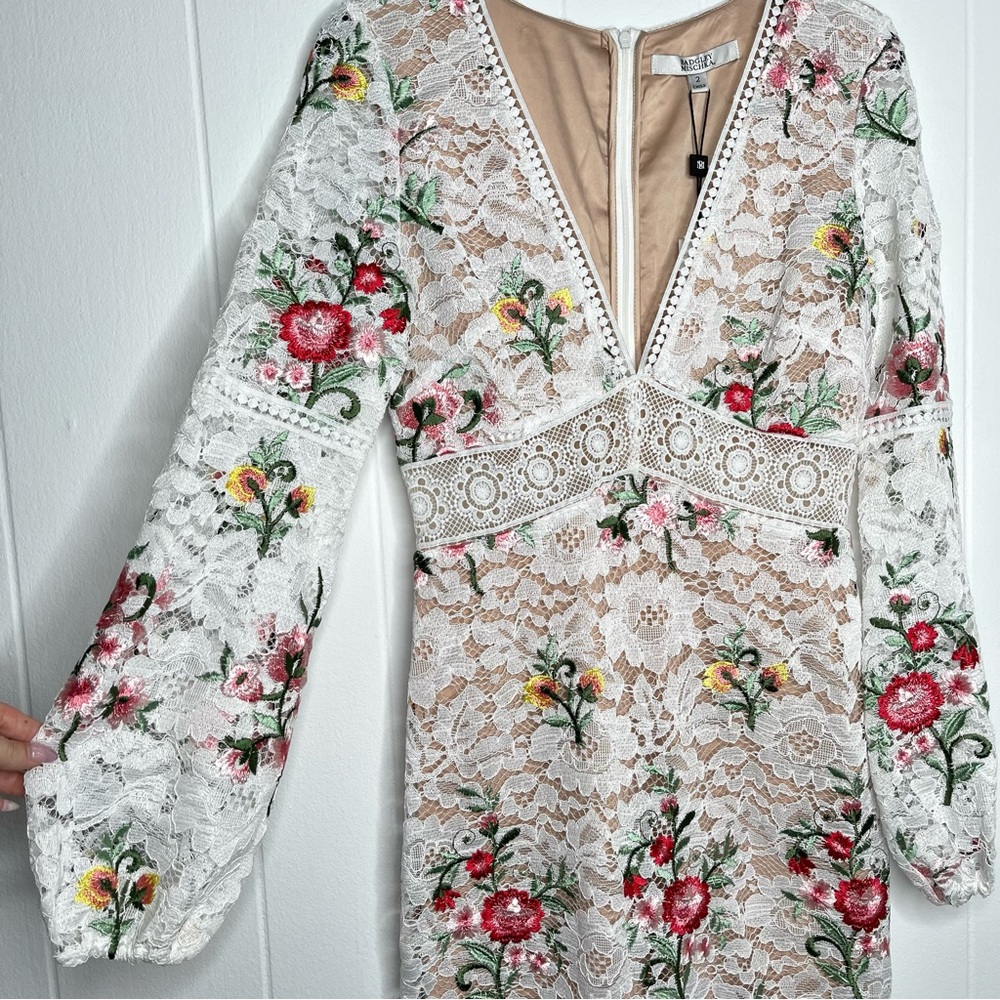 Badgley Mischka Lace Boho Cocktail Dress - Picture 8 of 12